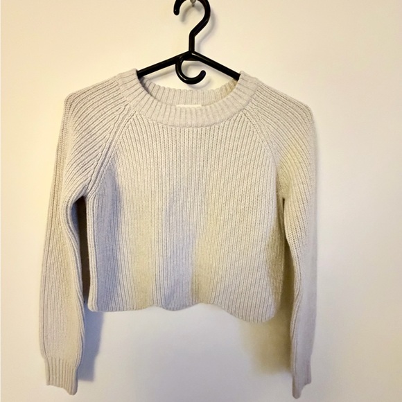 Women’s Wilfred Ribbed Cream Crew Neck Sweater. Size XS - Picture 2 of 2